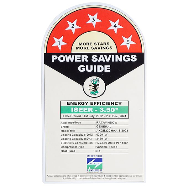 Buy OGeneral 1.5 Ton 5 Star AXGB18CHAA-B (R32) Window Air Conditioner - Vasanth & Co